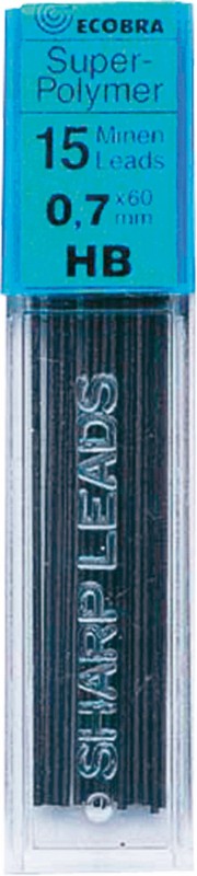 Ecobra Feinminen 0,7mm HB/837702, Härtegrad HB, Inhalt 15 Stück