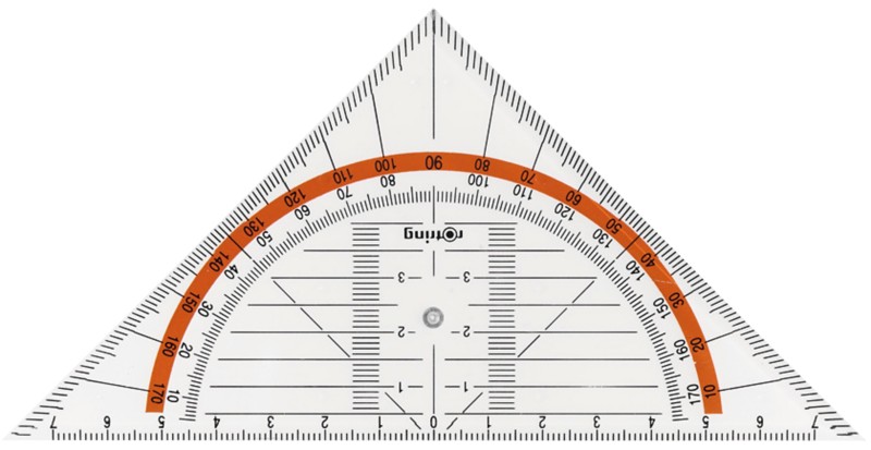 Rotring Geometrie-Dreiecke, S0237630, ohne Griff, 16cm