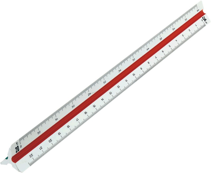 Rumold Präzisions-Dreikantmaßstab 160, 160/2/30, weiß, berufsschule 2, 30cm