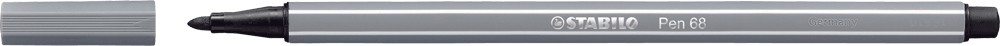 Stabilo Pen 68, Fasermaler/68-96, dunkelgrau, 1 mm