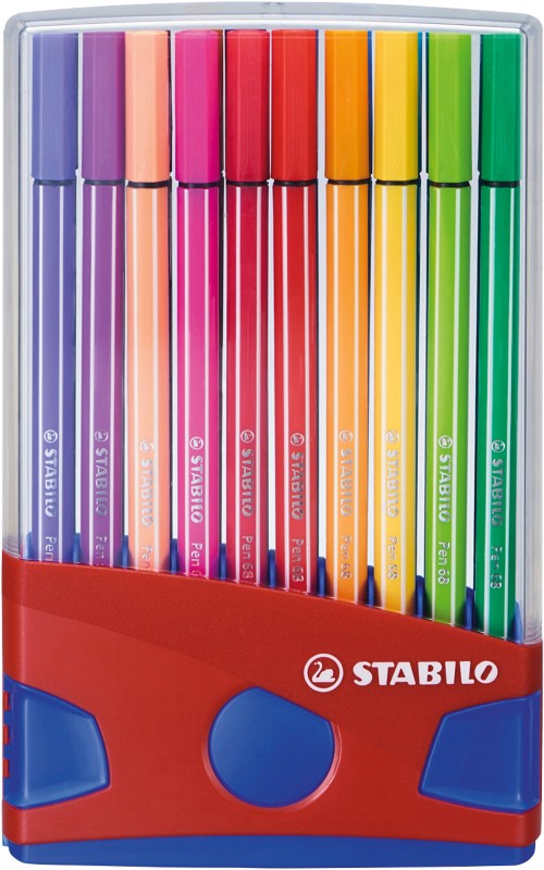 STABILO Pen 68 Faserschreiber 1 mm Mittel Farbig sortiert 20 Stück