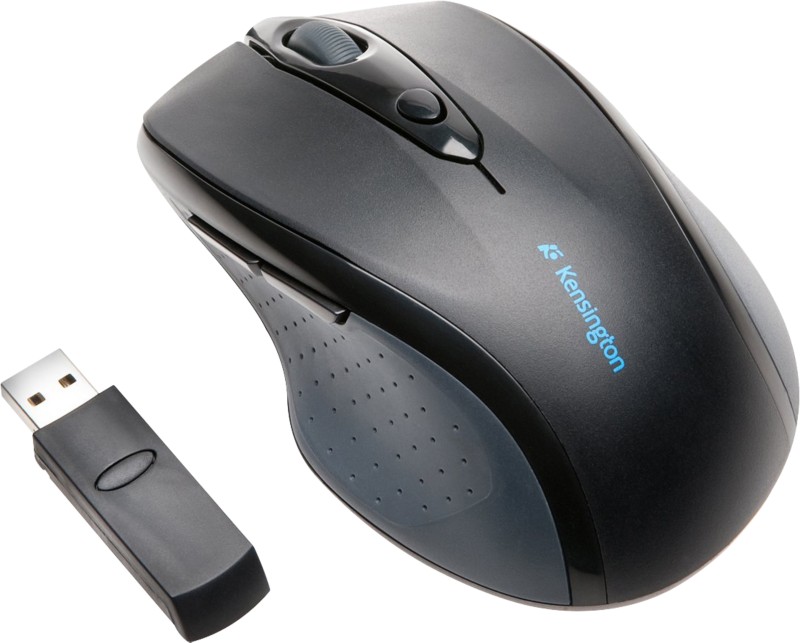 Kensington Pro Fit Kabellose Ergonomische Full-Size Maus K72370EU Optisch Für Rechtshänder USB-A Receiver Schwarz