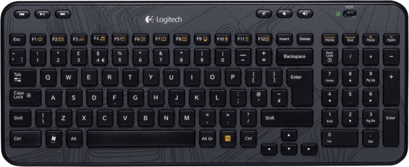 Logitech Kabellose Tastatur K360 QWERTZ DE USB Nano Receiver Schwarz