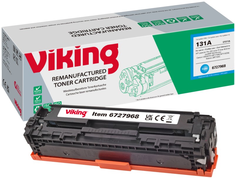 Viking 131A Kompatibel HP Tonerkartusche CF211A Cyan