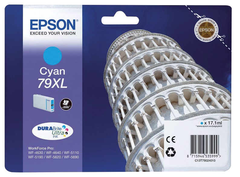 Epson 79XL Original Tintenpatrone C13T79024010 Cyan