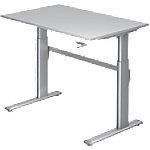 Hammerbacher Sitz-Stehschreibtisch Serie XK Lichtgrau 1.200 x 800 x 720 mm