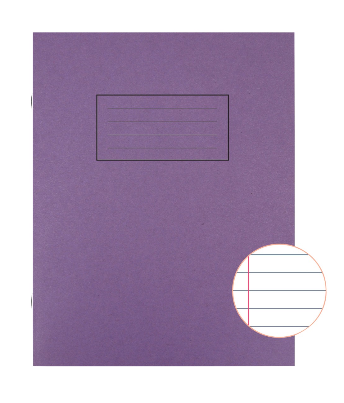 Silvine Exercise Book 229 Mm X 178 Mm Ruled Side Bound Manila Soft Cover Purple 80 Pages 40 Sheets Pack Of 10