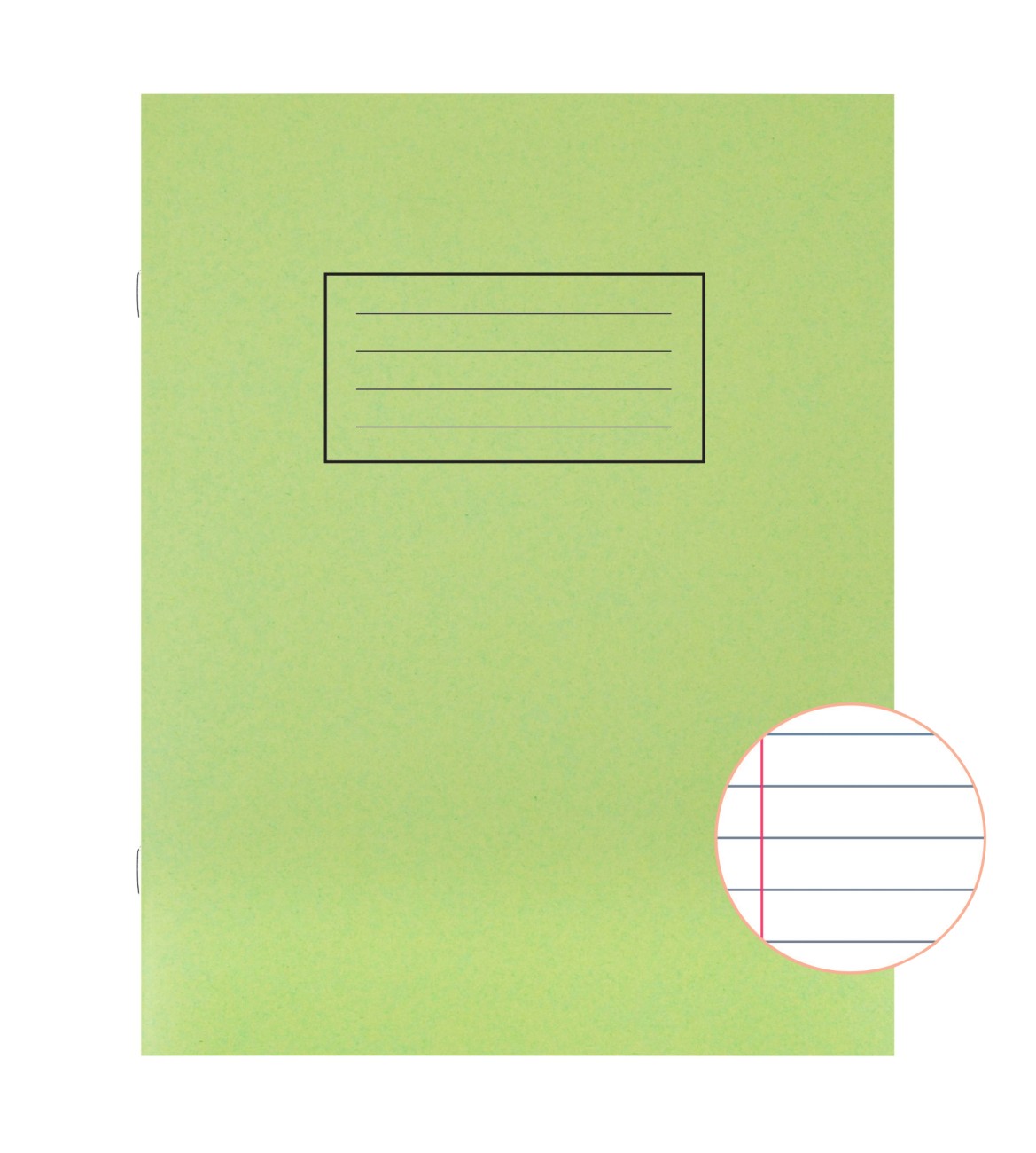 Silvine Exercise Book 229 Mm X 178 Mm Ruled Side Bound Manila Soft Cover Green 80 Pages 40 Sheets Pack Of 10