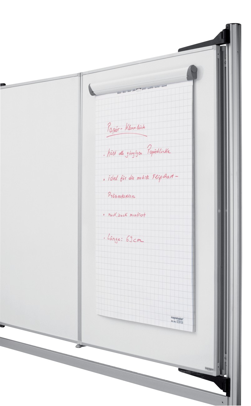 magnetoplan Klemmschiene Weiß 70 cm