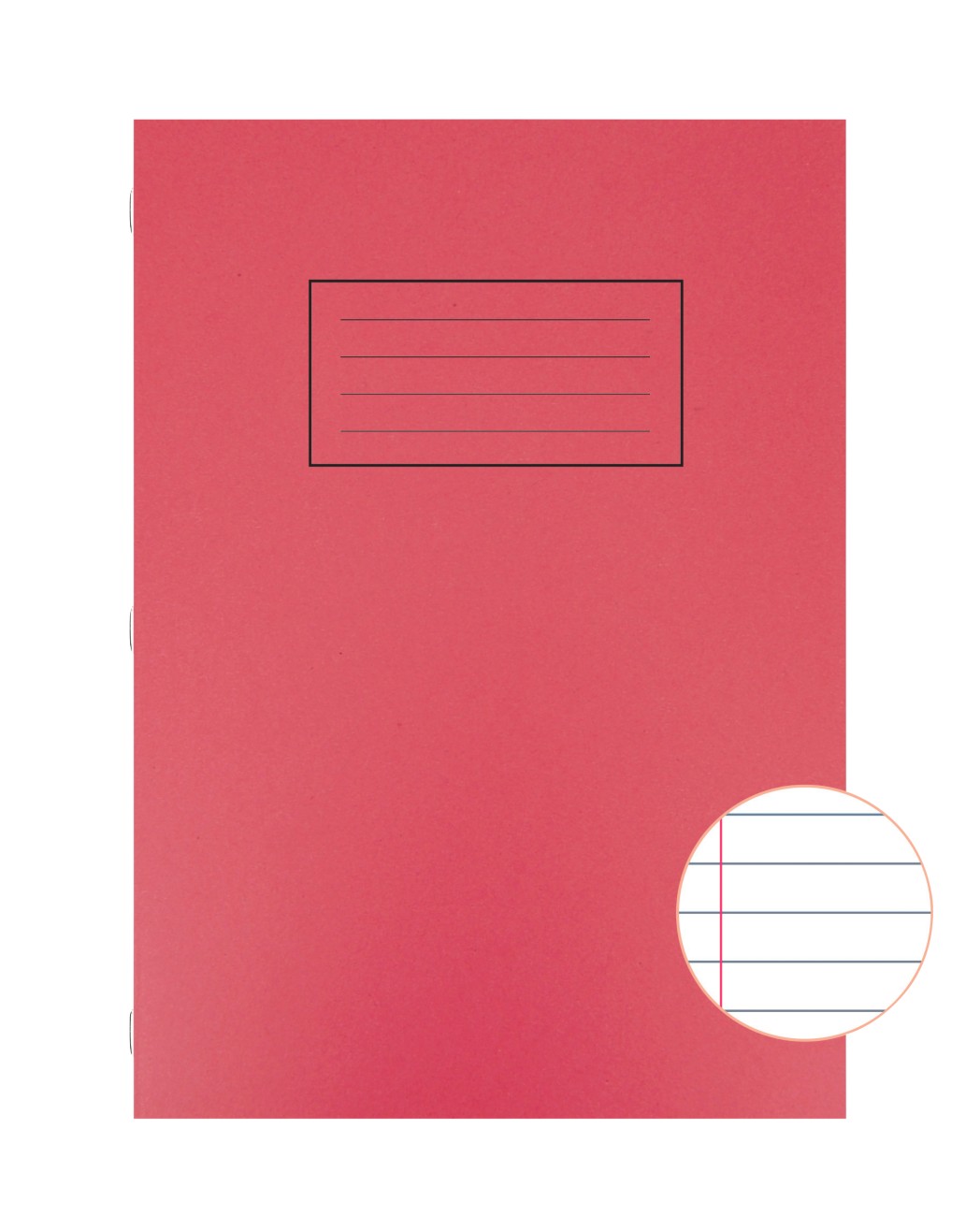 Silvine Exercise Book A4 Ruled Side Bound Manila Soft Cover Red 80 Pages 40 Sheets Pack Of 10