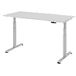 Hammerbacher Sitz-Stehschreibtisch XDSM Lichtgrau 1.600 x 800 x 635 mm