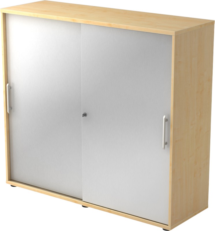 Hammerbacher Schiebetürenschrank 3FH RE Ahorn, Silber 1.200 x 400 x 1.100 mm