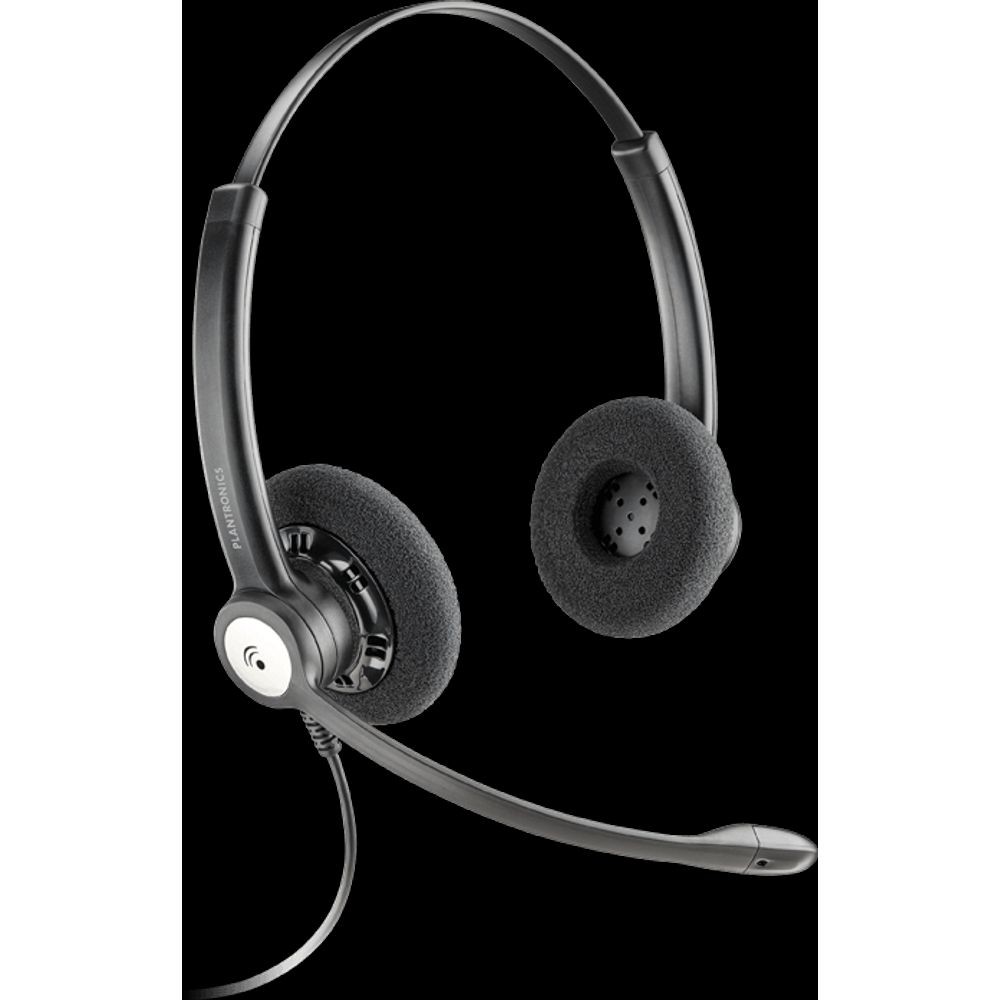 Plantronics Entera Kabelgebundenes Headset HW121N Kopfbügel mit Mikrofon mit Rauschunterdrückung Schwarz