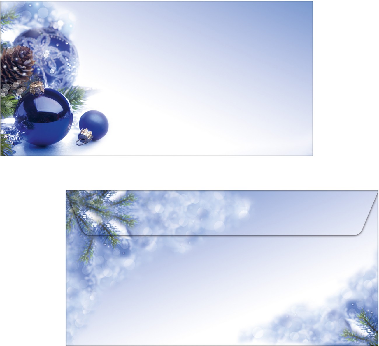 Sigel Blue Harmony Weihnachtsumschläge C5/6 90 g/m² Weiß, Blau 50 Stück