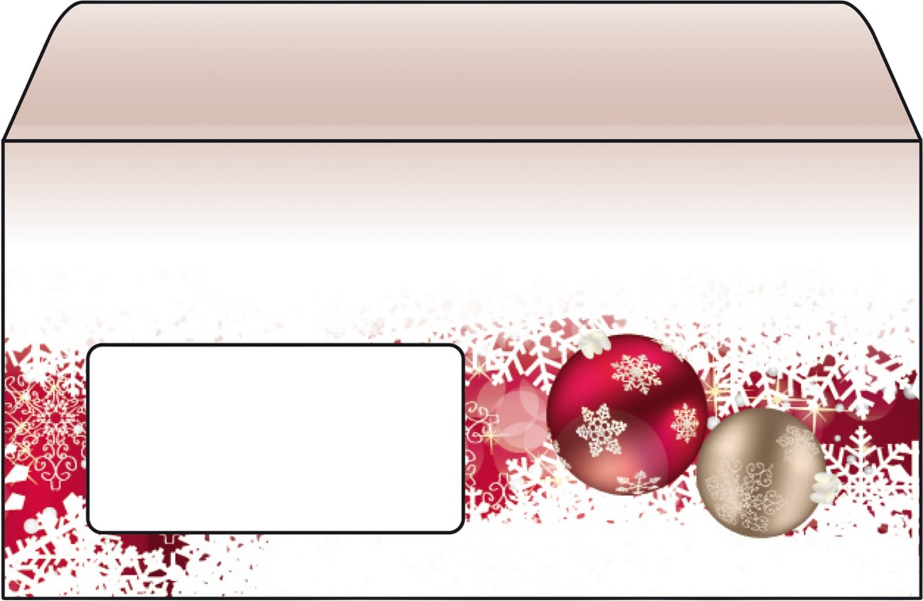Sigel Frozen Weihnachtsumschläge C5/6 90 g/m² Braun, Rot 50 Stück