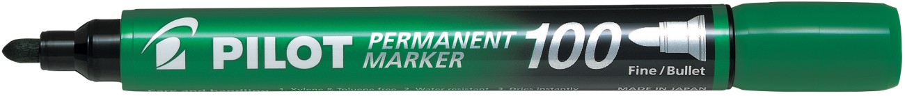 Pilot 100 Permanentmarker Fein Rundspitze Grün