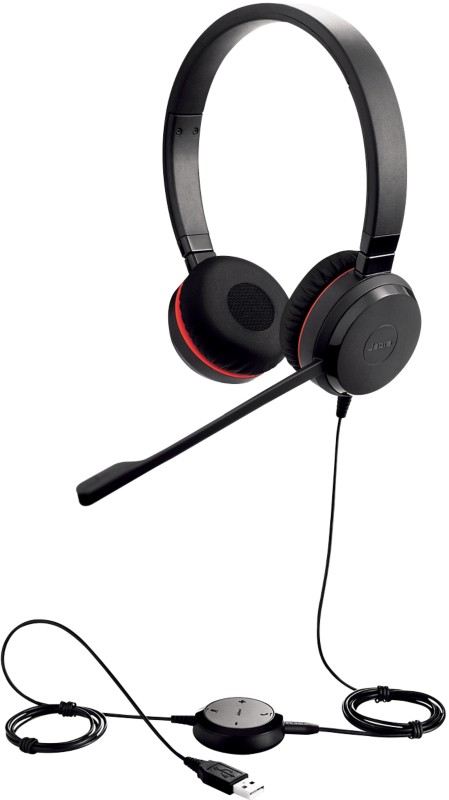 Jabra Evolve 30 II UC stereo headset on-ear 3.5mm wired with USB-A controller - Image 7