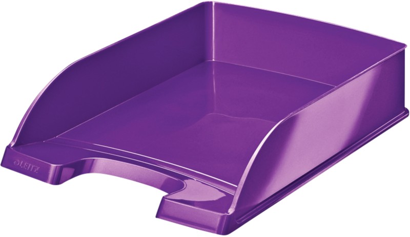Leitz Bannette bureau Leitz Corbeille courrier A4 WOW Violet