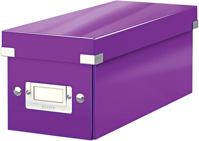 Leitz Click & Store WOW CD Storage Box Laminated Cardboard Purple 143 x 352 x 136 mm