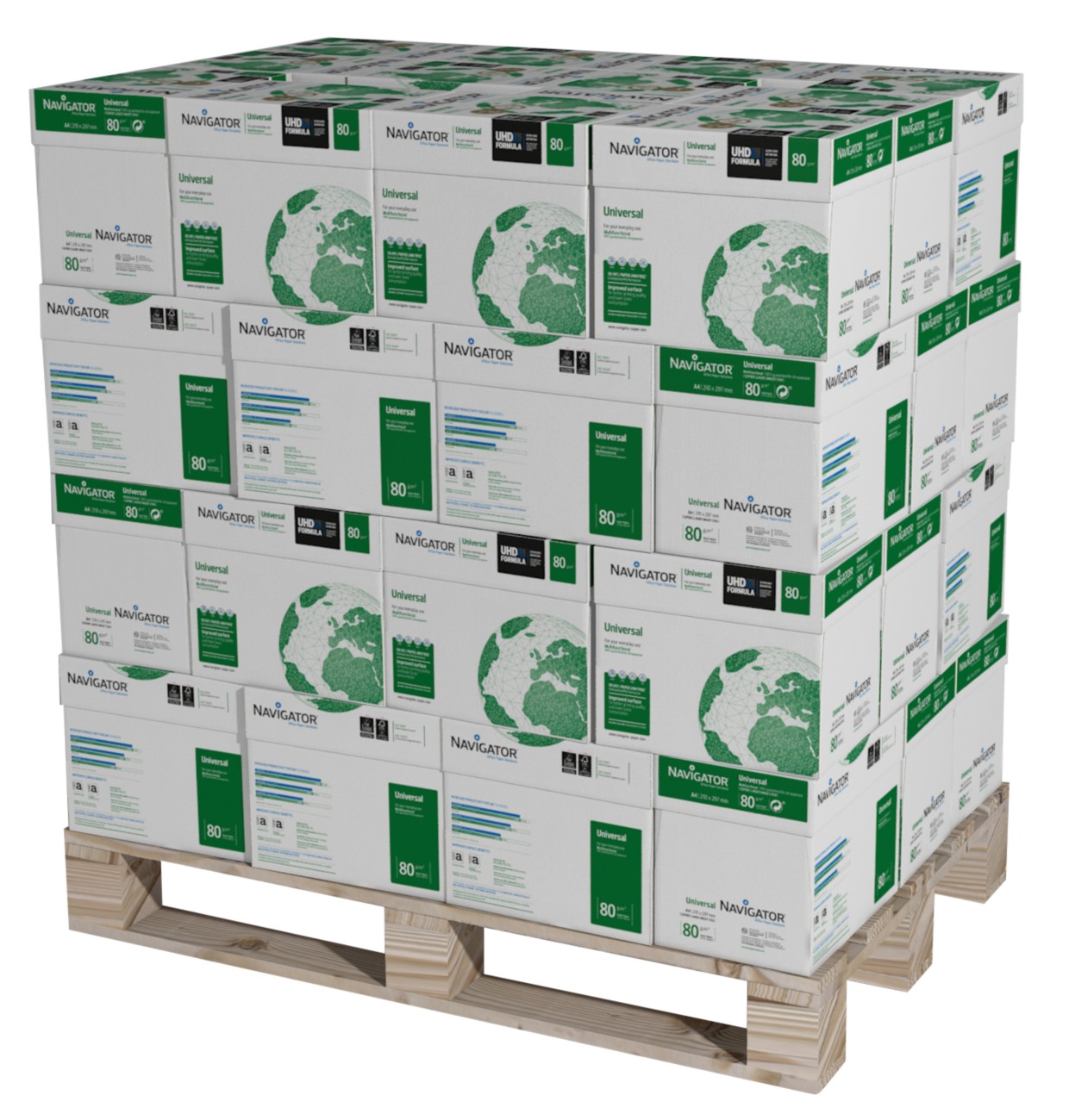 Navigator Universal DIN A4 Druckerpapier 80 g/m² Glatt Weiß 169 CIE 240 Pack à 500 Blatt