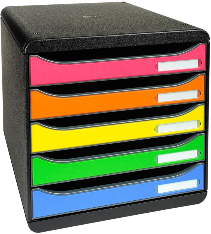 Exacompta Big Box Plus Classic Schubladenbox PS (Polystyrol) Mehrfarbig 5 Schübe 27,8 x 34,7 x 27,1 cm