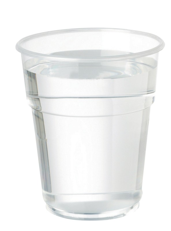 SEM Disposable Cups Plastic 250ml Transparent Pack of 100