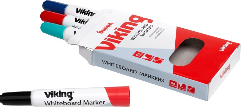 Viking WBM2.5 Whiteboard-Marker Farbig sortiert Mittel Rundspitze 1 - 2,5 mm 4