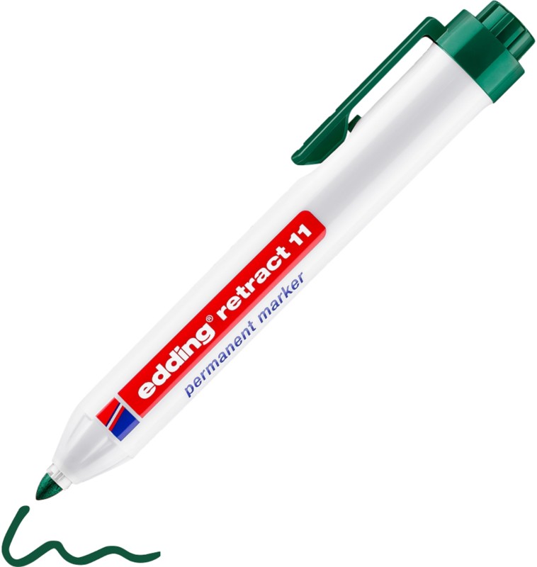 Thumbnail - edding Permanentmarker Retract 11 Rundspitze 3 mm Grün