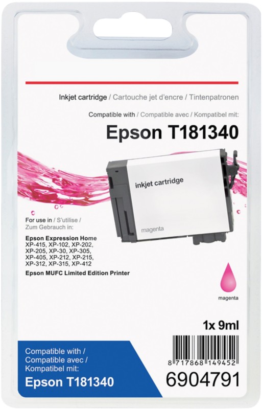 Viking 18XL Kompatibel Epson Tintenpatrone C13T18134012 Magenta