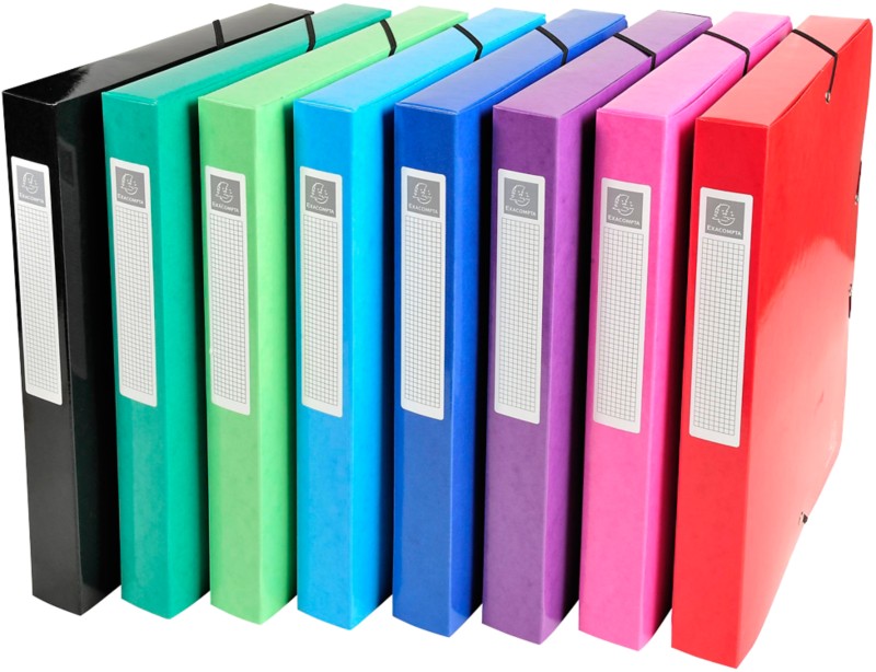 exacompta Boites de classement à élastique Exacompta Iderama 32 (H) x 24 (l) cm Assortiment - 8 Unités
