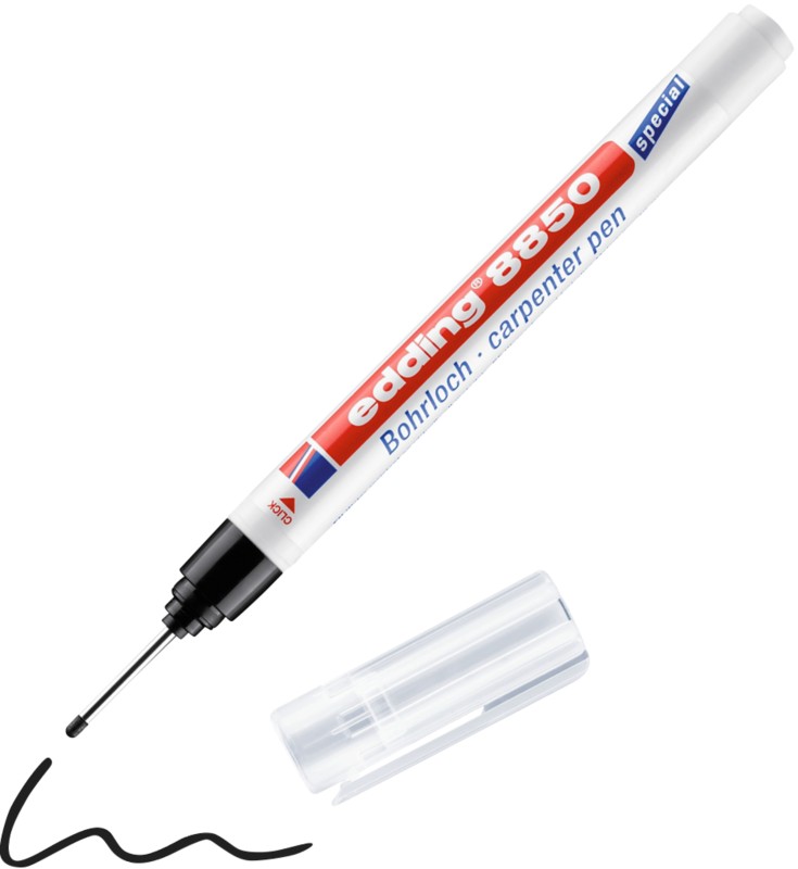 Thumbnail - edding 8850 Permanent Bohrlochmarker Schwarz Fein Rundspitze 0.7 mm