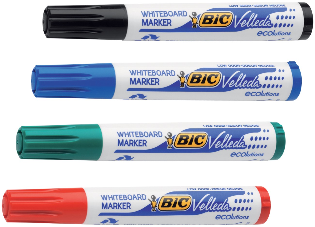Bic Drywipe Velleda 1701 Whiteboard Marker Bullet - 4Pack Of 8