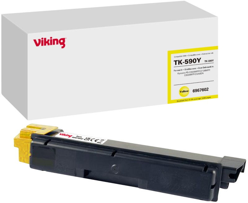 Viking TK-590Y Kompatibel Kyocera Tonerkartusche Gelb