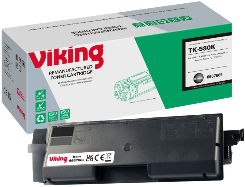 Viking TK-580K Kompatibel Kyocera Tonerkartusche Schwarz