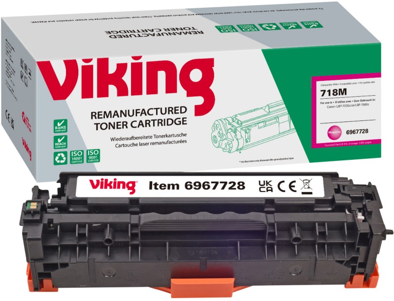 Viking 718 Kompatibel Canon Tonerkartusche Magenta