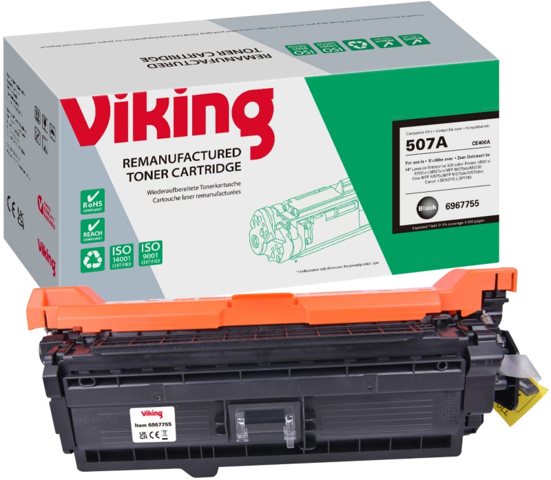 Viking 507A Kompatibel HP Tonerkartusche CE400A Schwarz