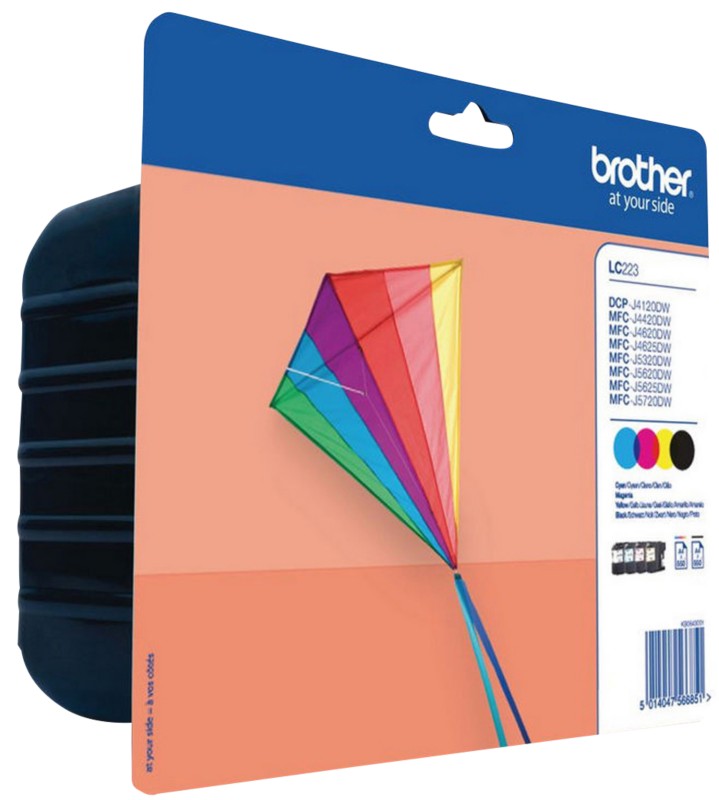 Brother LC223 Original Tintenpatrone Schwarz, Cyan, Magenta, Gelb Multipack 4 Stück