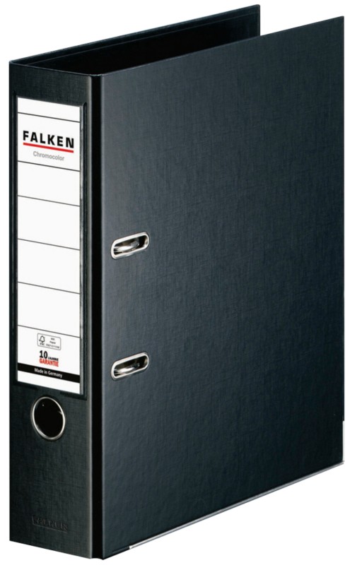 Thumbnail - Falken Chromocolor Breit Ordner DIN A4 80 mm Schwarz 2 Ringe 11285400 PP (Polypropylen)