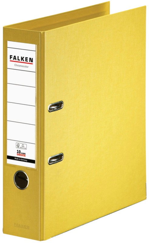 Thumbnail - Falken Chromocolor Breit Ordner DIN A4 80 mm Gelb 2 Ringe 11285517 PP (Polypropylen)