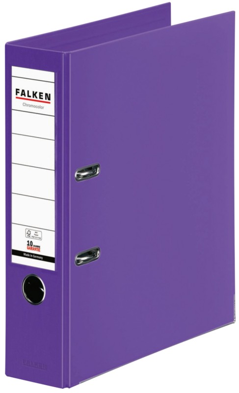 Falken Chromocolor Ordner DIN A4 80 mm Violett 2 Ringe 11285608 PP (Polypropylen)