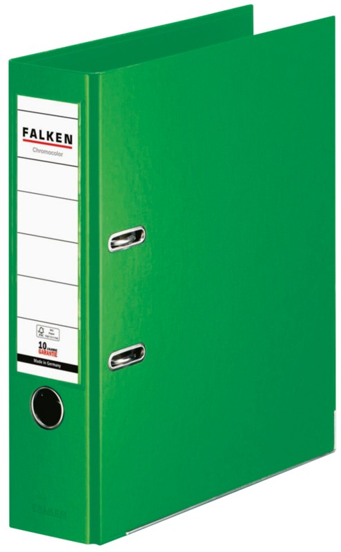 Thumbnail - Falken Chromocolor Ordner DIN A4 80 mm Hellgrün 2 Ringe S80 Pappkarton, PP (Polypropylen)
