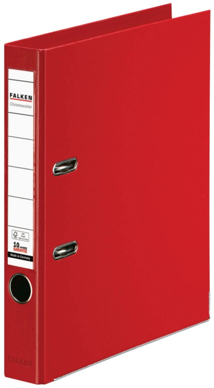 Falken Chromocolor Schmal Ordner DIN A4 50 mm Rot 2 Ringe 11285871 PP (Polypropylen)