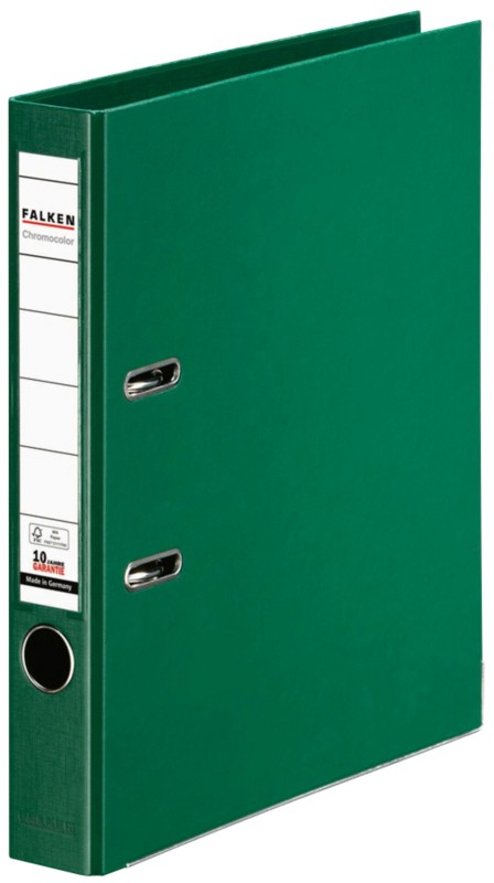 Falken Chromocolor Schmal Ordner DIN A4 50 mm Grün 2 Ringe 11285939 PP (Polypropylen)