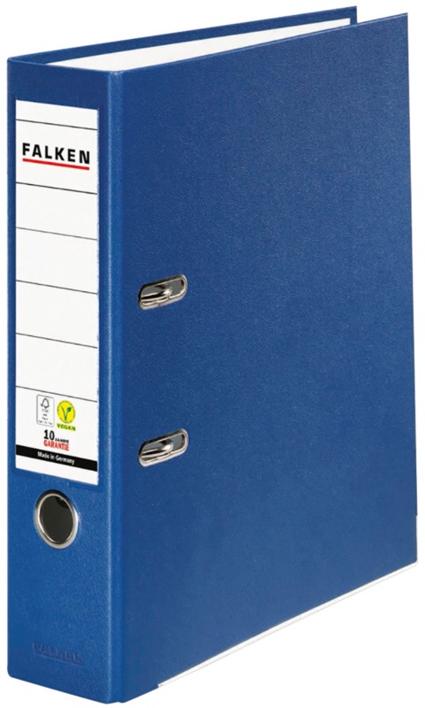 Falken PP-Color Ordner DIN A4 80 mm Blau 2 Ringe Pappkarton, PP (Polypropylen) 7012058