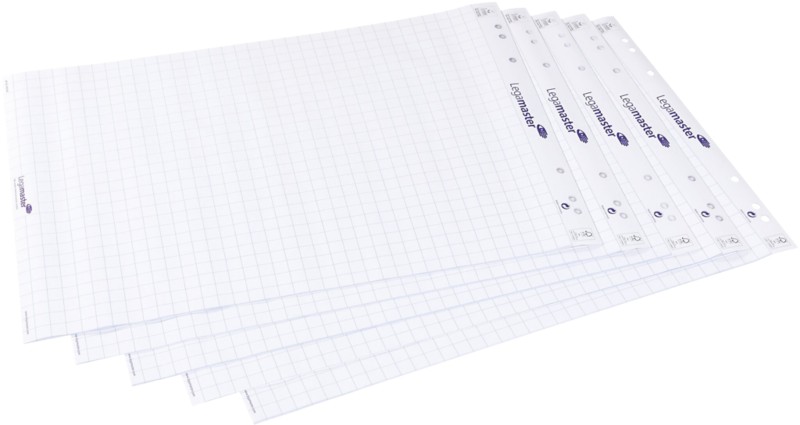 Legamaster Flipchart-Papier Kariert Euro 80 g/m² 5 Stück à 20 Blatt