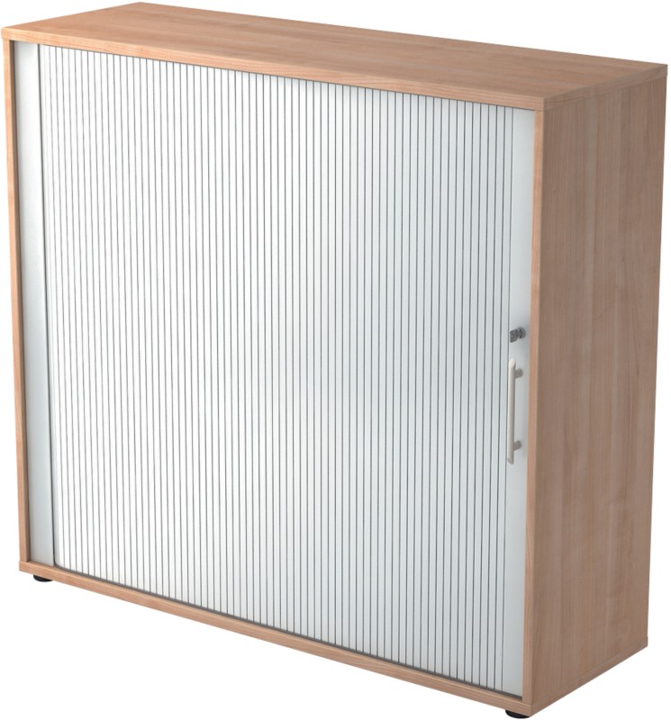 Thumbnail - Hammerbacher Matrix Rollladenschrank Melaminharzbeschichtete Spanplatte 2 Fachböden abschließbar 1.200 x 400 x 1.100 mm ...