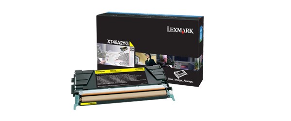 Lexmark Original Tonerkartusche X746A2YG Gelb