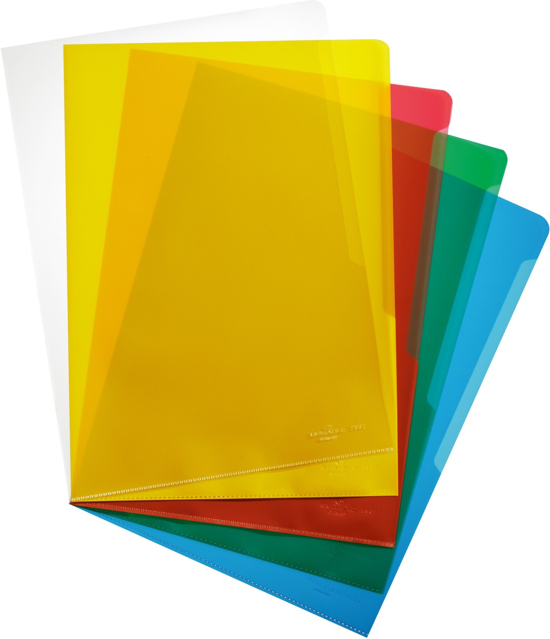 DURABLE Klarsichthülle DIN A4 Farbig sortiert PP (Polypropylen) Langlebig & reißfest 100 Stück