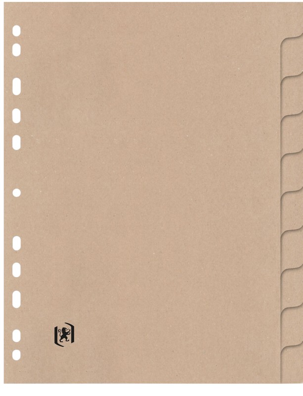 OXFORD Touareg Blanko Register DIN A4 Beige 10-teilig 280 g/m² Pappkarton Rechteckig