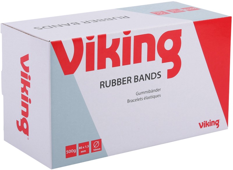 Viking Gummibänder 1,5 x 80mm Ø 50mm Natur 500g